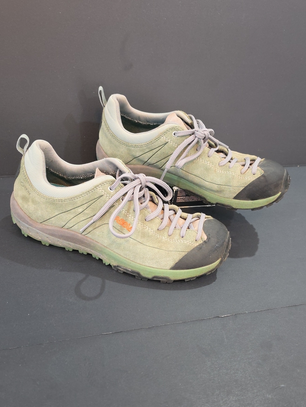 Asolo Women's Suede Hiking Sneakers in Sage Green Size 7.5